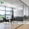 Minimalist office interior glass partition - frosted/fluffy finish, suitable for both residential and commercial spaces.