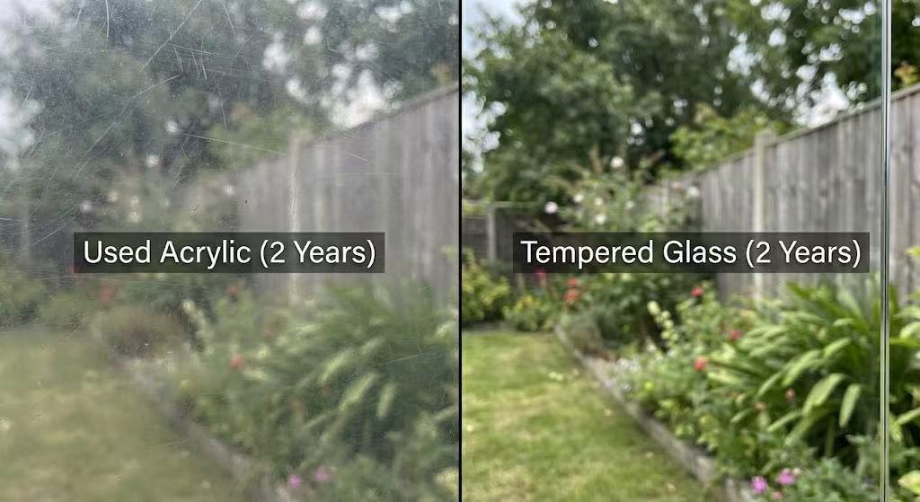 2-Year Durability Test: Used Acrylic vs. Tempered Glass