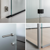 Minimalist office interior glass partition - frosted/fluffy finish, suitable for both residential and commercial spaces.