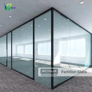 Minimalist office interior glass partition - frosted/fluffy finish, suitable for both residential and commercial spaces.