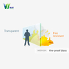 Safety Illustration of Heat Insulated Fire Glass Protecting People